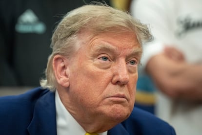 El presidente Donald Trump, en la Casa Blanca, el 18 de junio.