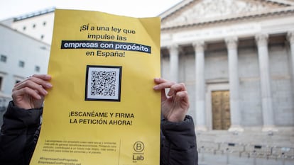 Petición de firmas para crear una red de empresas con propósito ante el Congreso de los Diputados.