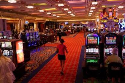 Interior del casino Showboat, que cerrará este domingo 31 de agosto.