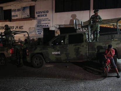 Militares en las calles de Chilpancingo (Guerrero).