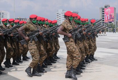 El Ejército etíope desfila en Addis Abeba el 10 de septiembre de 2020.