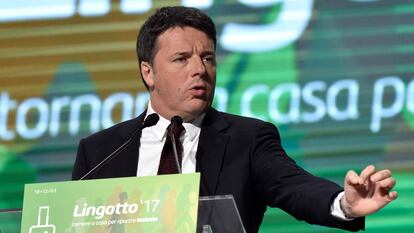 El ex primer ministro italiano Matteo Renzi en Turín el pasado 12 de marzo. 