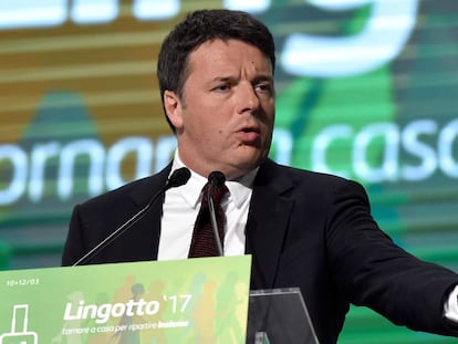El ex primer ministro italiano Matteo Renzi en Turín el pasado 12 de marzo. 