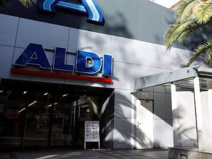 Fachada de un supermercado Aldi en Madrid. 