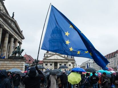 Imagen de una manifestaci&oacute;n pro europea en Berl&iacute;n.