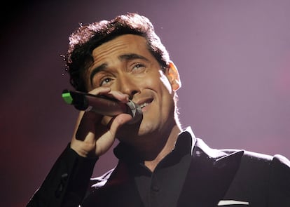 Carlos Marín en un concierto de Il Divo en Wembley Arena, Londres, en abril de 2006. 