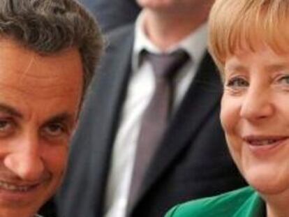 Nicolas Sarkozy recibe a Angela Merkel en su última reunión bilateral