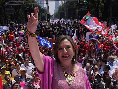 Xóchitl Gálvez durante un acto proselitista en Ciudad de México, el pasado 3 de septiembre.