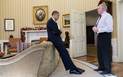 Obama y el actual director de la CIA, en 2012. 