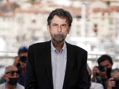 Nanni Moretti posa para los fotógrafos el lunes por la mañana en Cannes.