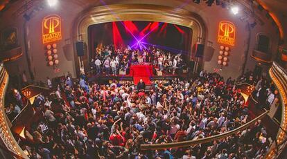 Fiesta en el Teatro Principal de Barcelona, según una imagen obtenida de su página web.