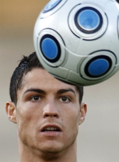 Cristiano Ronaldo, durante un entrenamiento.