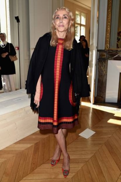 Franca Sozzani en el desfile parisino de Valentino, el pasado octubre.