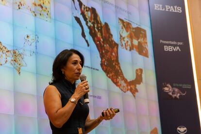 Myriam Cosío Robles, Chief External Affairs Officer (CEAO) de Clip, durante la conferencia 'Pagos Digitales, el éxito de cashless'.