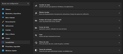 Accesibilidad en Windows 11