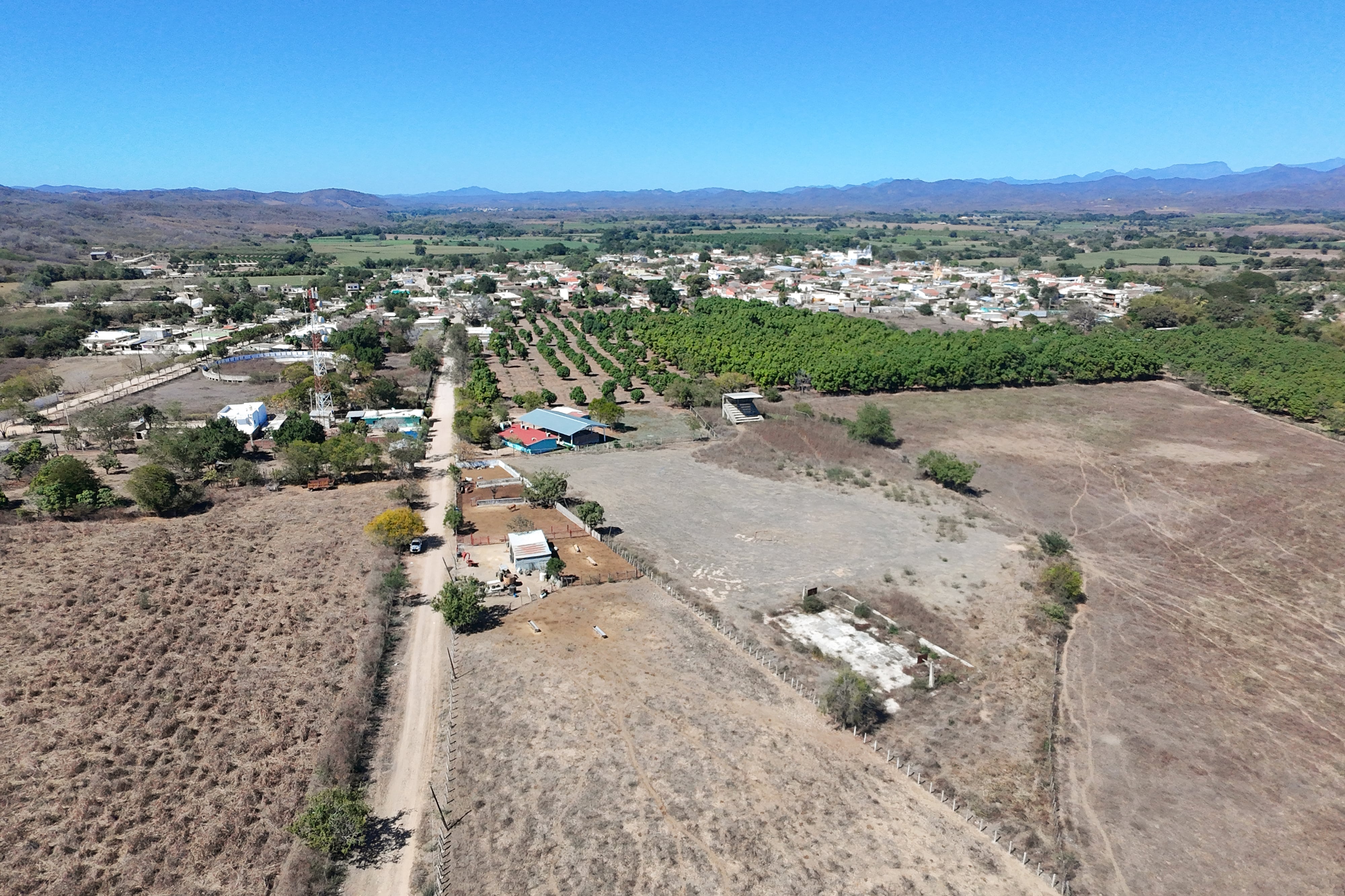 Vista aérea de Concordia, Sinaloa, el 11 de febrero.