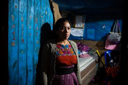 Elida Tomás, en su hogar en Comitancillo.