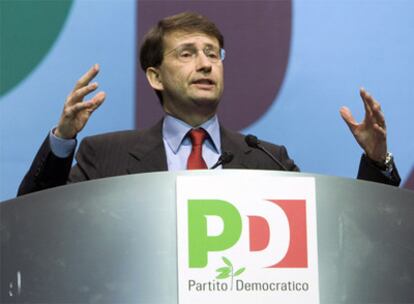 Dario Franceschini durante su intervención en el Congreso del Partido Demócrata en Roma.