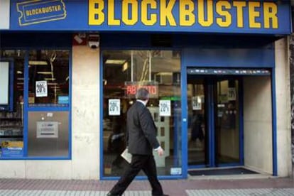 Una tienda de la cadena Bolckbuster, en Madrid.