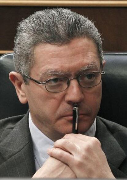 Gallardón, durante el último pleno.