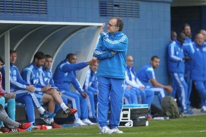 Bielsa, ayer en la Ciudad Deportiva Dani Jarque