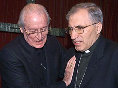 Los cardenales de Madrid y Barcelona, Antonio María Rouco (derecha) y Ricard Maria Carles.
