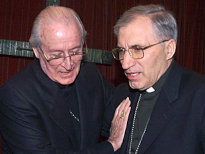 Los cardenales de Madrid y Barcelona, Antonio María Rouco (derecha) y Ricard Maria Carles.