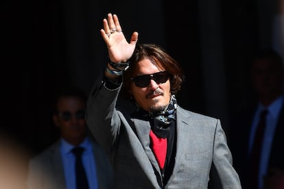 Johnny Depp, a su llegada al Tribunal Supremo de Londres, este martes.