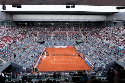 Panorámica de la pista central de la Caja Mágica.