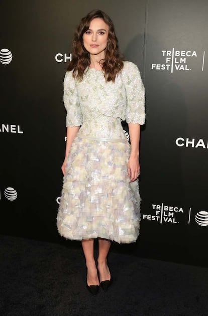 La actriz no se perdió la gala de clausura del Festival de Cine Tribeca en el que presentó Begin Again. Volvió a confiar en Chanel (Alta Costura en esta ocasión) para asistir al evento.