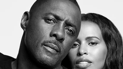 El actor Idris Elba y la modelo, empresaria y activista Sabrina Dhowre, imagen de Calvin Klein Eternity.