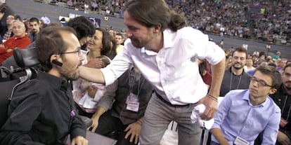 Echenique e Iglesias, en la Asamblea Ciudadana estatal de Podemos.