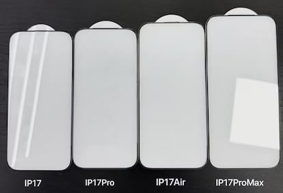 Todas las pantallas de los iPhone 17 comparadas