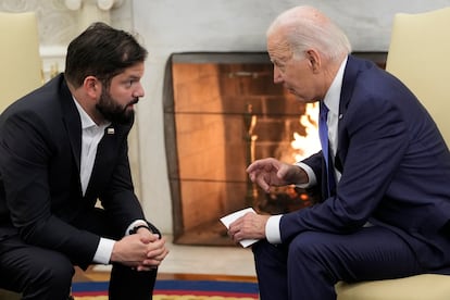 Gabriel Boric y Joe Biden en la Casa Blanca