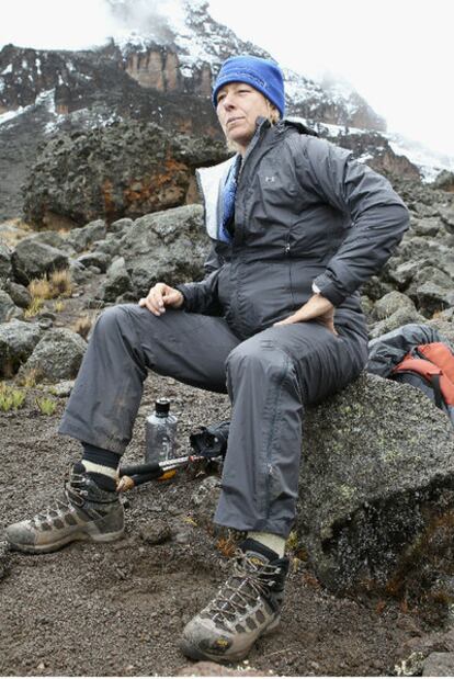 Martina Navratilova, antes de abandonar el Kilimanjaro.