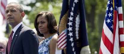 Barack y Michelle Obama, en un acto oficial.