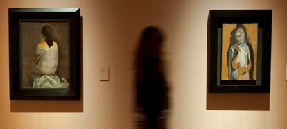 'Figura de espaldas' y 'Retrato de la Ramoneta Montsalvatge', de Dalí.