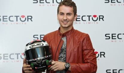 Jorge Lorenzo durante el acto promocional de "Sector".