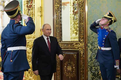 El presidente ruso, Vladímir Putin, este sábado en el Kremlin.