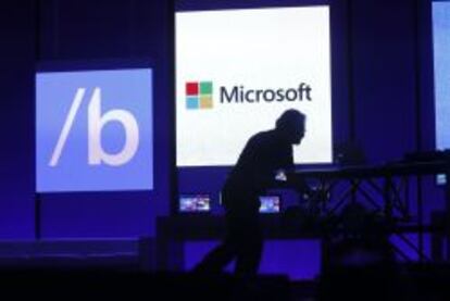 Un t&eacute;cnico durante la conferencia de desarrolladores de Microsoft, en San Francisco.