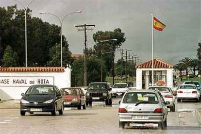 Entrada a la base naval de Rota, en la provincia de Cádiz.