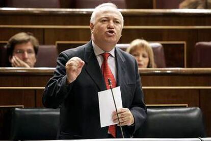 Miguel Ángel Moratinos, ministro de Asuntos Exteriores, en un pleno del Congreso.