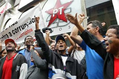 Manifestación de trabajadores en Sao Paulo.