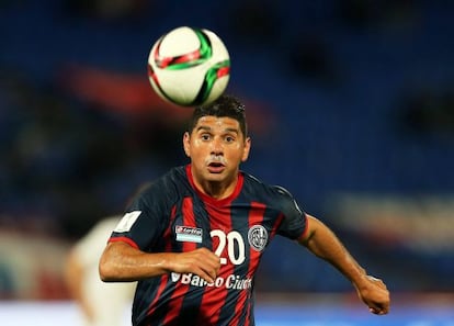 Ortigoza, durante la semifinal ante Auckland City.