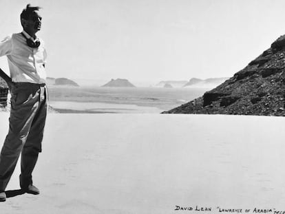 David Lean durante el rodaje de 'Lawrence de Arabia'.