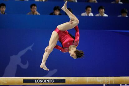 Wieber, durante su ejercicio.