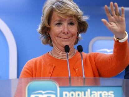 La presidenta del PP madrile&ntilde;o, Esperanza Aguirre.  