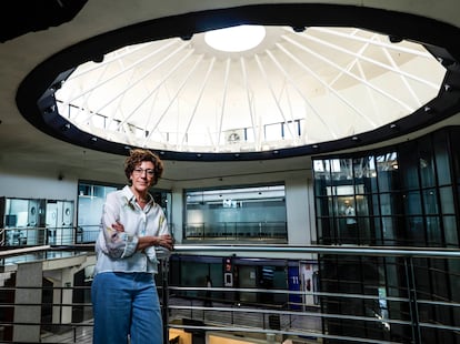 María Luengo, en las instalaciones madrileñas de la Carlos III, el 28 de mayo antes de la entrevista.