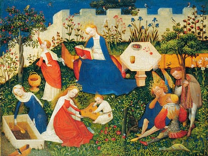 El jardín del paraíso (Paradiesgärtlein), cuadro de un pintor anónimo del siglo XV.