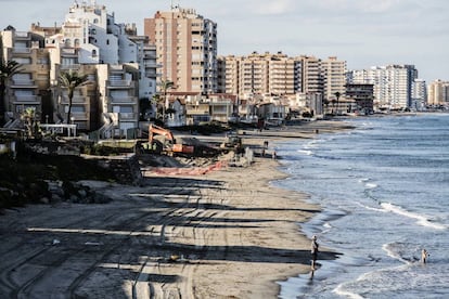 Reportaje sobre cambio climático en La Manga del Mar Menor, Murcia.